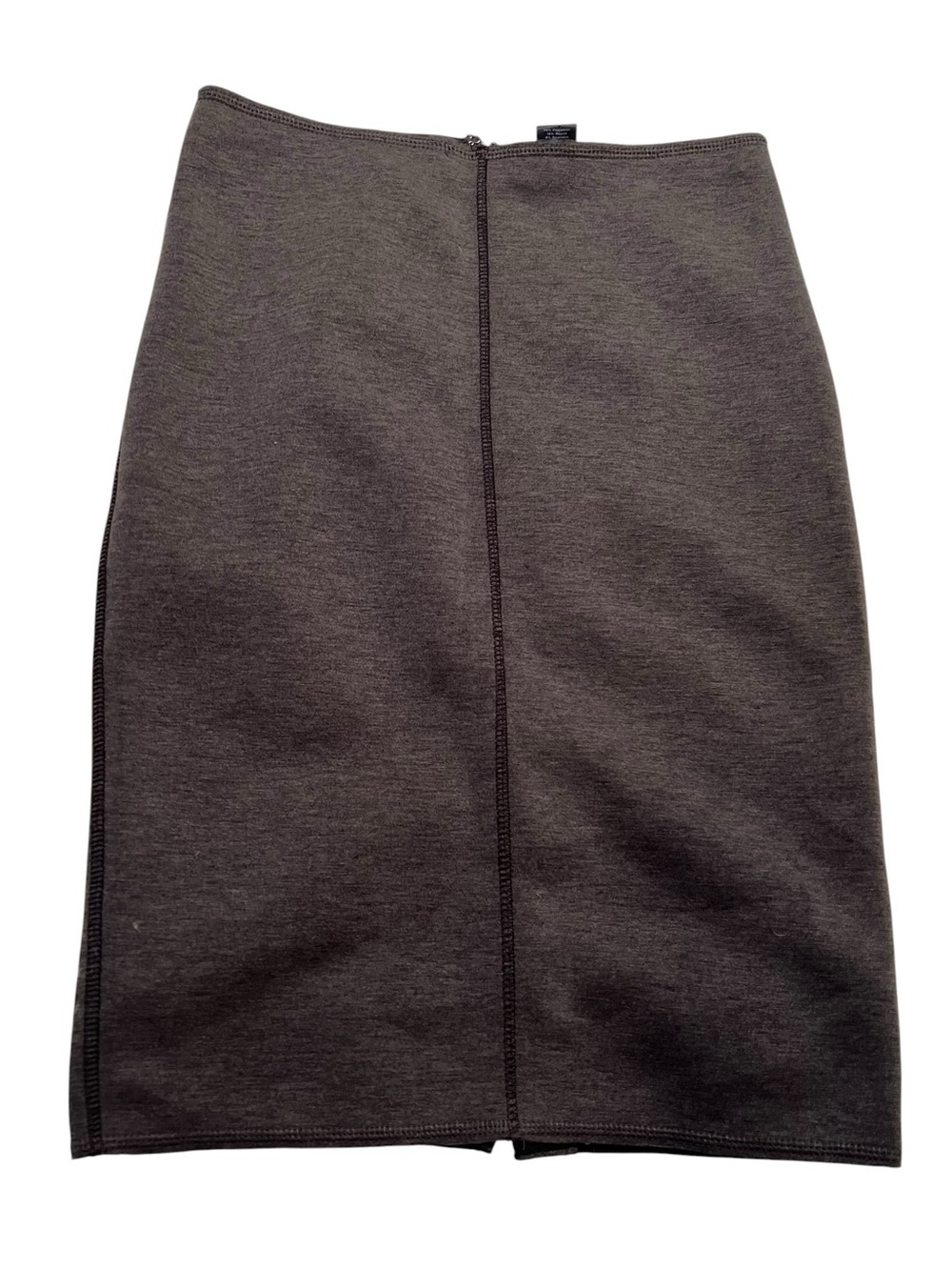 Ann Taylor Women's Size 2 Pencil Skirt Dark Gray Zip Back Slit Back Stretch